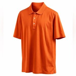 Greg Norman Bright Orange Short Sleeve Golf Polo Shirt Size XL